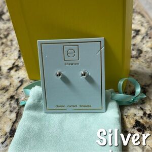 Newton Classic Silver Ball Earrings